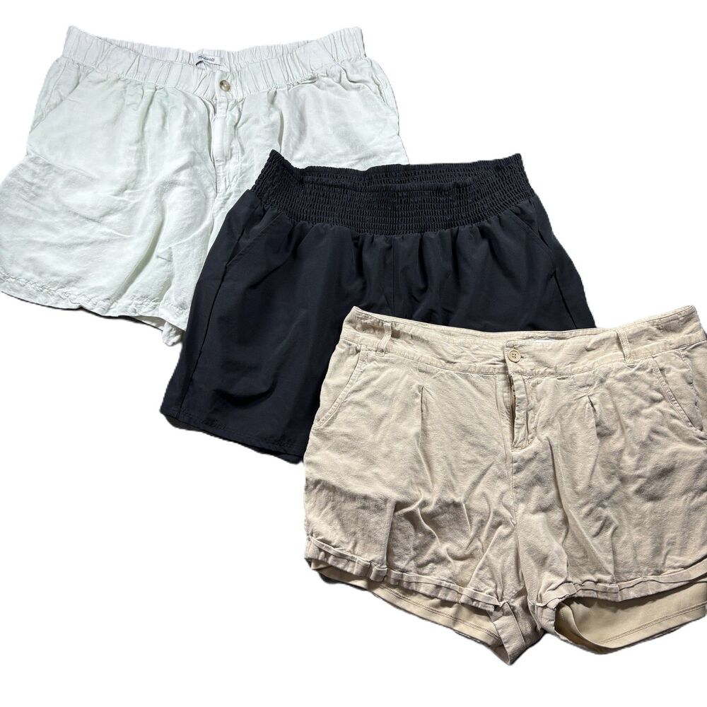 Torrid Madewell Shorts LOT Pull On Casual Mint Black Khaki Size 16 2X XXL G285